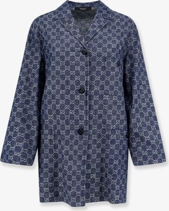 Gucci Camicia in cotone con motivo GG all-over - GUCCI - gender_Woman
