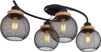 Globo Lighting plafón - Pablo - negro - metal - lámpara de vidrio de