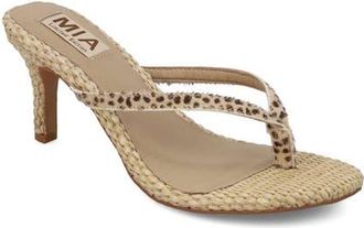 Mia Zania Genuine Calf Hair Sandal in Cheetah at Nordstrom, Size 8.5