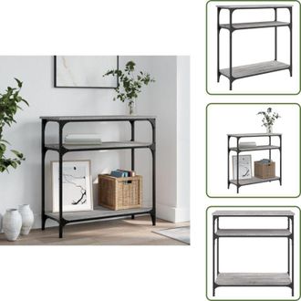 vidaXL The Living Store Tavolino Consolle Grigio Sonoma 75x29x75cm in Legno Multistrato - Tavolino da ingresso