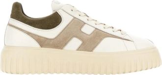 Hogan H-Stripes Sneakers - Heren - Sneakers - Wit - 43 EU - Leer - Schoenen