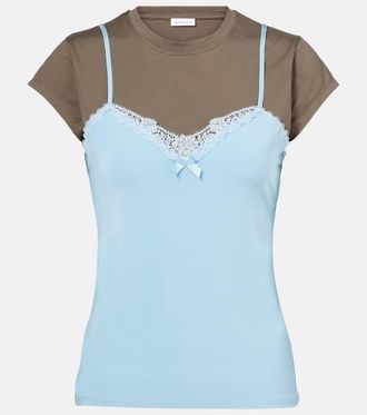 Acne Studios Top de jersey a capas