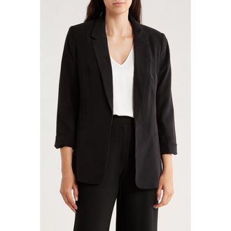 T Tahari Open Boyfriend Blazer in Black at Nordstrom Rack, Size X-Large