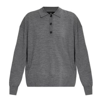 Anine Bing Lee Sweater - Dames - V-hals truien - Grijs - M - Wol - Truien & Vesten