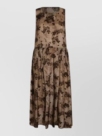 Uma Wang printed sleeveless midi dress
