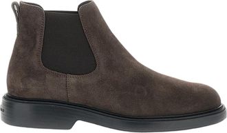 Hogan Ankle Boots Crafted from Soft Suede Leather with Memory Foam Insole