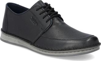 Rieker Formele Zakelijke Veterschoenen - Heren - Veterschoenen - Zwart - 44 EU - Leer - Schoenen