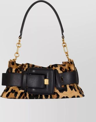 Balmain mini leopard print shoulder bag