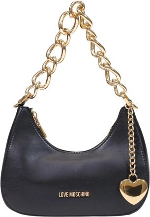 Love Moschino Medium Handbag - Dames - Schoudertassen - Zwart - ONE Size - Polyester - Tassen