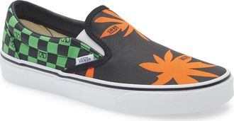 Valentino Garavani x Vans Tropical Palms Slip-On Sneaker in Black Multi at Nordstrom, Size 8.5Us