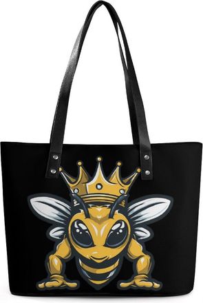 Generic Funny Strong Bees Tote Bags for Women Cute Shoulder Purses Handbags