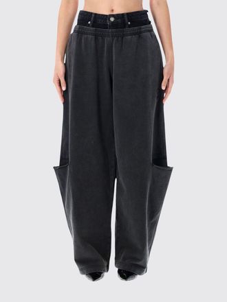 Alexander Wang Prestyled Slashed Wide-Leg Cotton Sweatpants