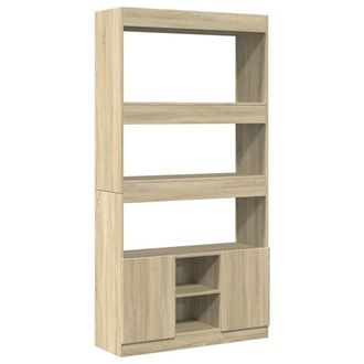 Berkfield Home Highboard&not;Sonoma Oak 92x33x180 cm Engineered Wood in Light Brown | Size: 92 x 33 x 180 cm
