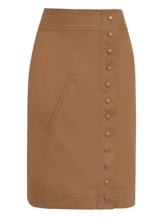 Gloria Coelho pocket-detail button-fastening skirt - Brown