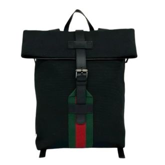 Gucci Pre-owned Backpacks, female, Black, Size: ONE SIZE Pre-owned Canvas Leather Backpack