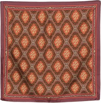Drôle de Monsieur geometric-pattern scarf - Red
