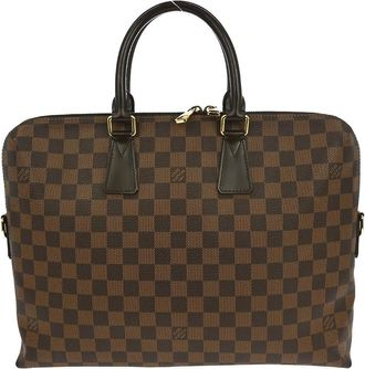 Louis Vuitton Porte-Documents Jour Bag Damier Brown Canvas Briefcase Bag (Pre-Owned)