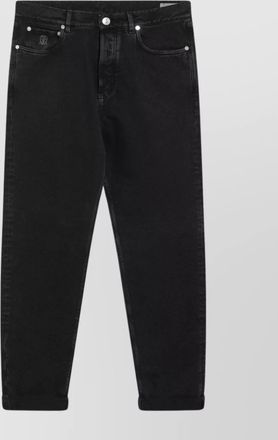 Brunello Cucinelli regular fit denim trousers with rolled cuffs
