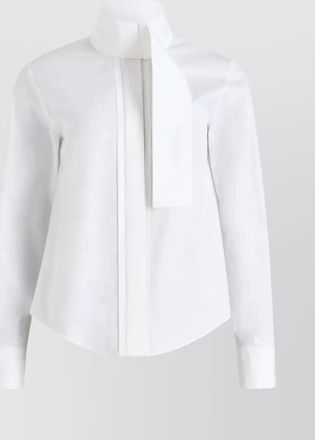 Patou cotton ascot collar blouse