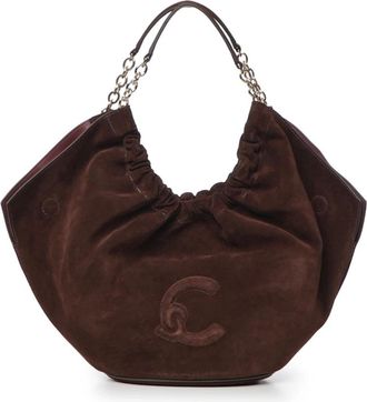 Coccinelle C-Easy Suede Tote - Dames - Tassen - Bruin - Maat: ONE Size Su&egrave;de