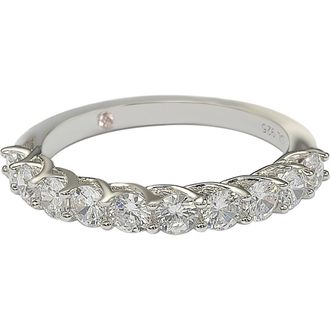 Suzy Levian Sterling Silver CZ Ring in White at Nordstrom Rack, Size 5.5