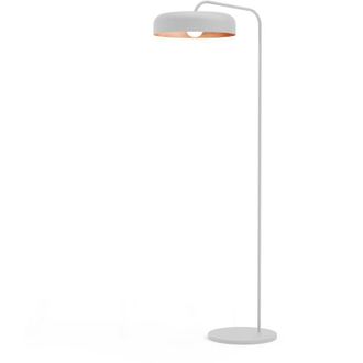Lumicom TUZZI Piantana, 1xE27, max 42W, metallo, bianco opaco/foglia rame, D.40cm H.165cm