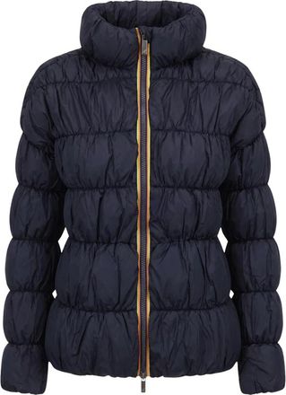 K-Way Gewatteerde Jas - Dames - Winterjassen - Blauw - M - Polyester - Jassen