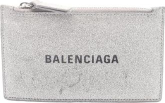 Balenciaga Pre-owned Everyday Leren Kaarthouder - Dames - Vintage Accessoires - Grijs - ONE Size - Leer - Vintage