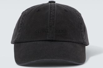 Stone Island Cappello da baseball in cotone con logo