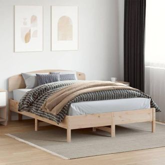 vidaXL Bed Frame without Mattress 140x200 cm Solid Wood Pine vidaXL