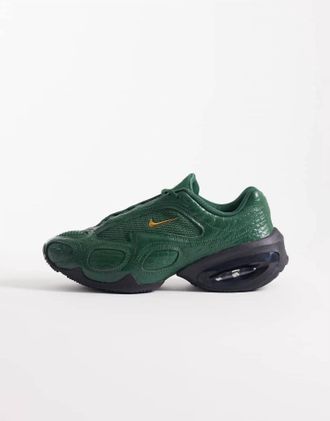 Nike Womens Air Max Muse Croc Sneakers In Green