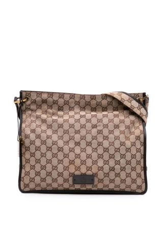 Gucci 2000-2015 CC Messenger canvas crossbodytas - Bruin