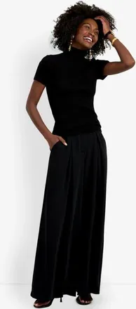 Trina Turk Armeni Mock Neck Top in Black at Nordstrom, Size X-Large