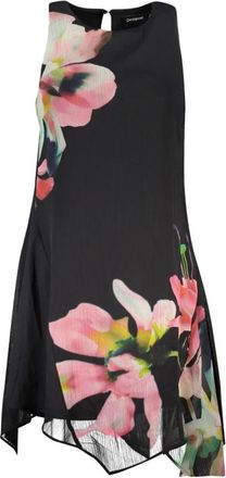 Desigual Asymmetrische Nala Jurk - Dames - Korte kleedjes - Zwart - XL - Kleedjes