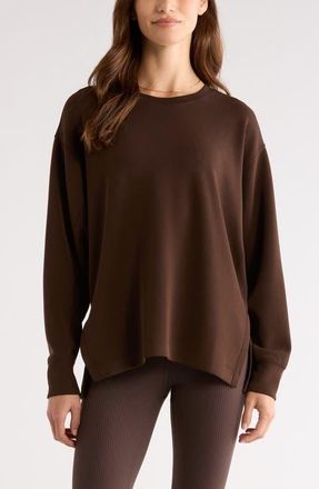 Zella Ultra Soft Tunic in Brown Mole at Nordstrom, Size Xx-Large