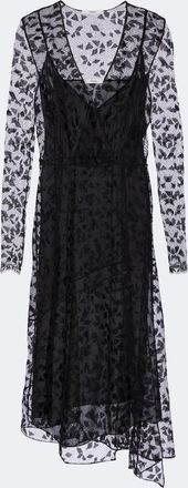 Fendi Abito midi in pizzo asimmetrico