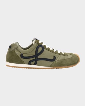 Loewe Men & apos;s Ballet Runner 2.0 Nylon & Calfskin Sneakers