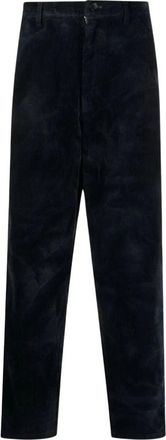 Comme Des Gar&ccedil;ons Navy Woven Broek - Heren - Straight fit broeken - Blauw - S - Broeken