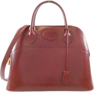 Herm&egrave;s Pre-owned Vintage Handbag - Dames - Vintage Handtas - Rood - ONE Size - Leer - Vintage