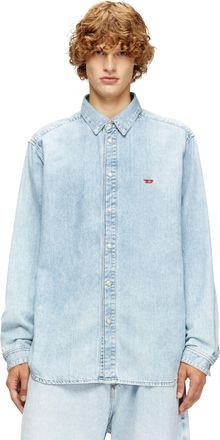 Diesel Shirt in denim - Denim Shirts - Man - Blue