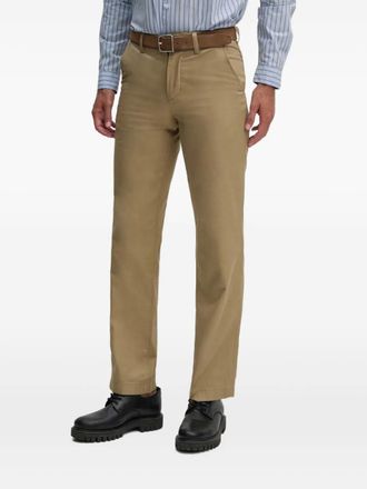 Lacoste logo patch trousers - men - Cotton - 40/34 - Neutrals