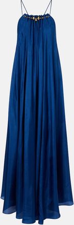 Zimmermann Aster beaded halterneck silk maxi dress