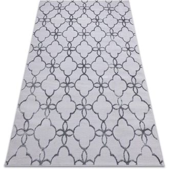 RugsX Rugsx - Alfombra Mefe Moderna 8504 Conducci&oacute;n, Flores - Structural Dos Niveles De Vell&oacute;n Gris Oscuro Grey 160x220 Cm