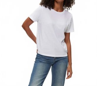 Michael Stars Becca Crewneck Tee In White