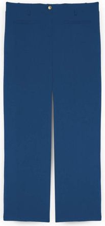 Fiorella Rubino Dames, Broeken, Blauw, Maat: L Poliester