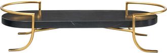 Godinger Oval Marble Tray With Stand