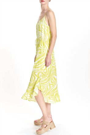 Corey Lynn Calter Calter Grace Ruffle Hem Slip Dress In Neon
