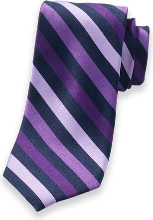 Paul Fredrick Stripe Woven Silk Tie