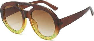 Generic Womens Commuter Sports Outdoor Sunglasses(Brown)