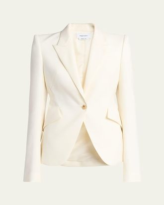 Alexander McQueen Belted Back Single-Breasted Blazer